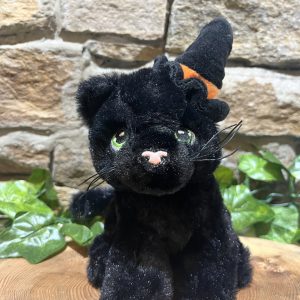 Little Black Witchy Cat Plushie