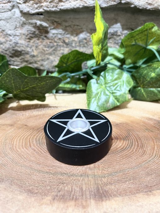 Pentagram Spell Candle Holder Black - Image 2