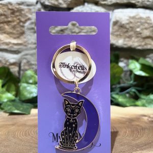 Mystic Mog Black Cat Moon Keyring