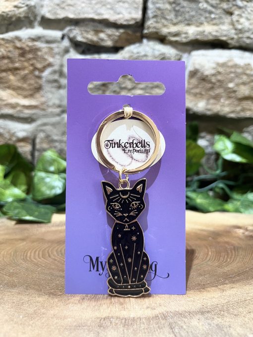 Mystic Mog Black Cat Keyring