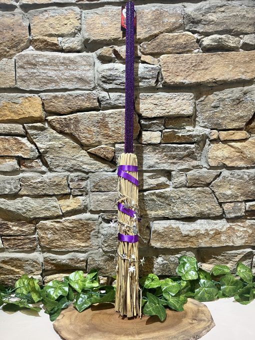 Purple Glitter Star Broomstick