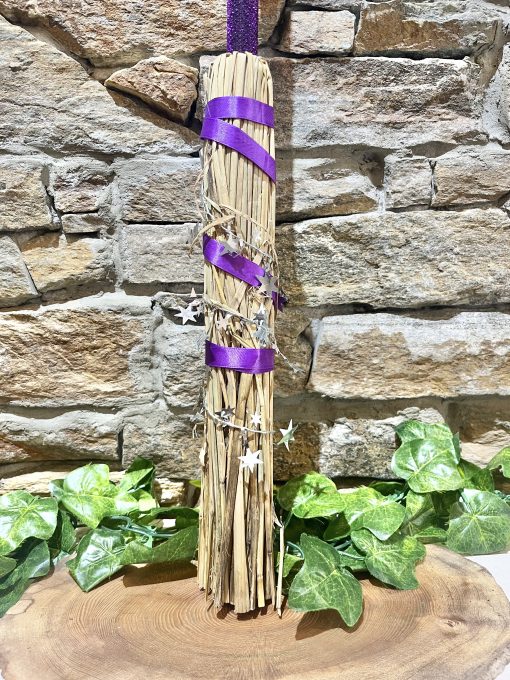 Purple Glitter Star Broomstick - Image 2
