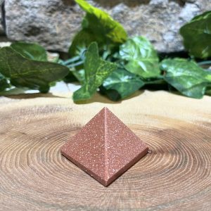 Gold Stone Crystal Pyramid