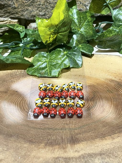 Miniature Ladybugs And Bumblebees
