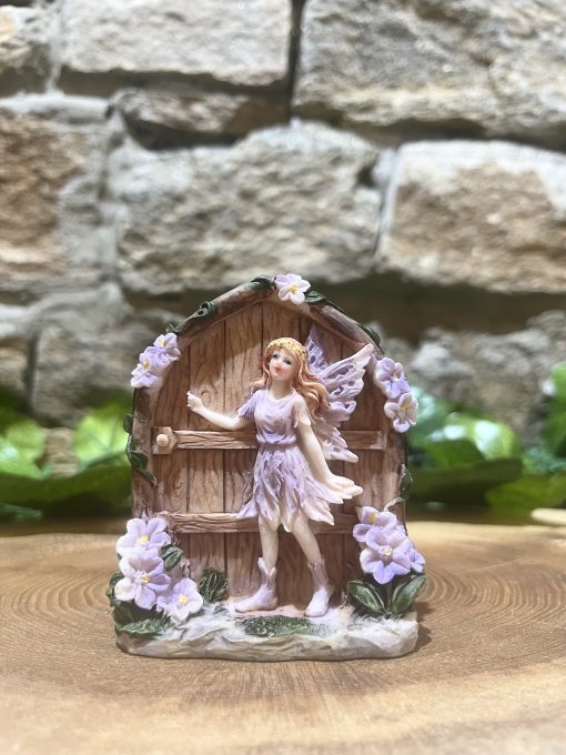 Little Flower Fairy Door Purple