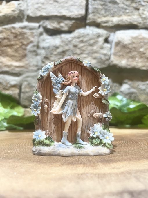 Little Flower Fairy Door Blue