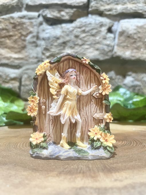 Little Flower Fairy Door Yellow