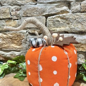 Spotted Fabric Pumpkin Decoration