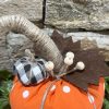 Spotted Fabric Pumpkin Decoration - Image 2
