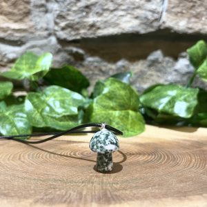 Crystal Mushroom Necklace Snake Dragon Jade
