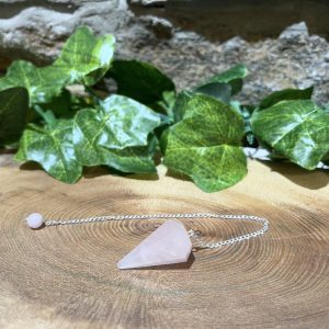 Rose Quartz Crystal Pendulum 3cm