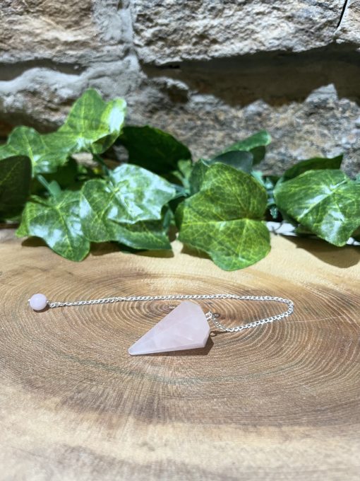 Rose Quartz Crystal Pendulum 3cm