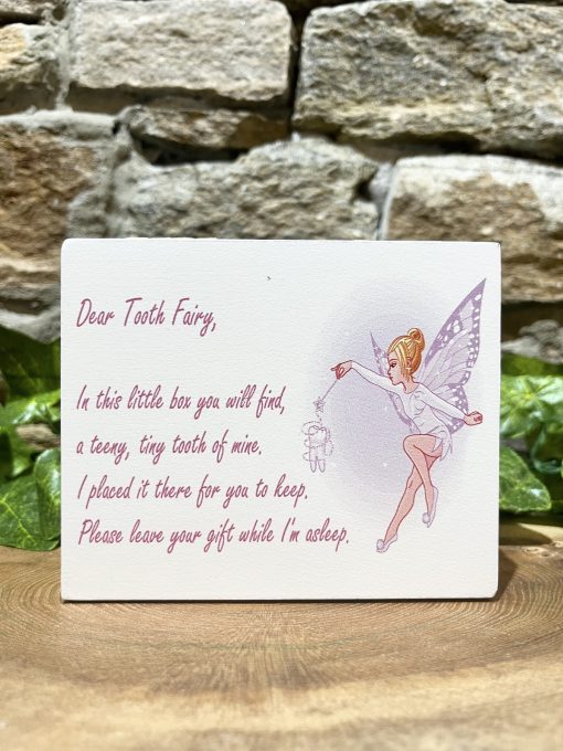 Wooden Tooth Fairy Box Pink