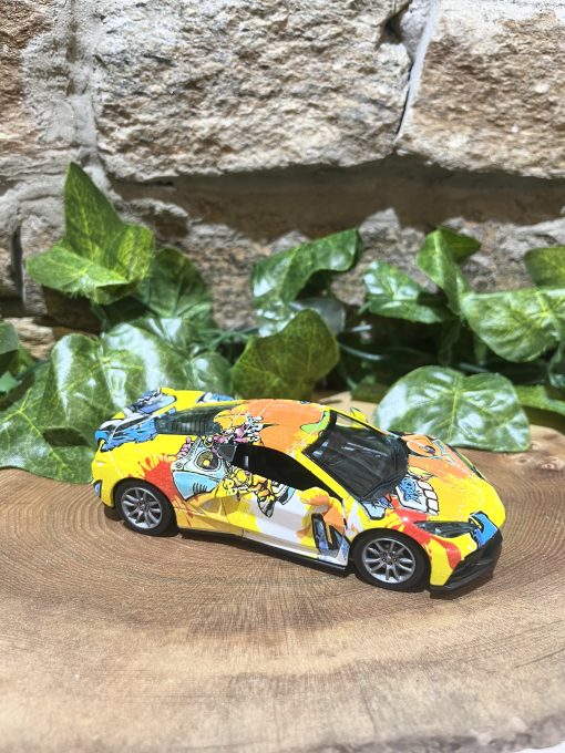 Graffiti Friction Car Yellow