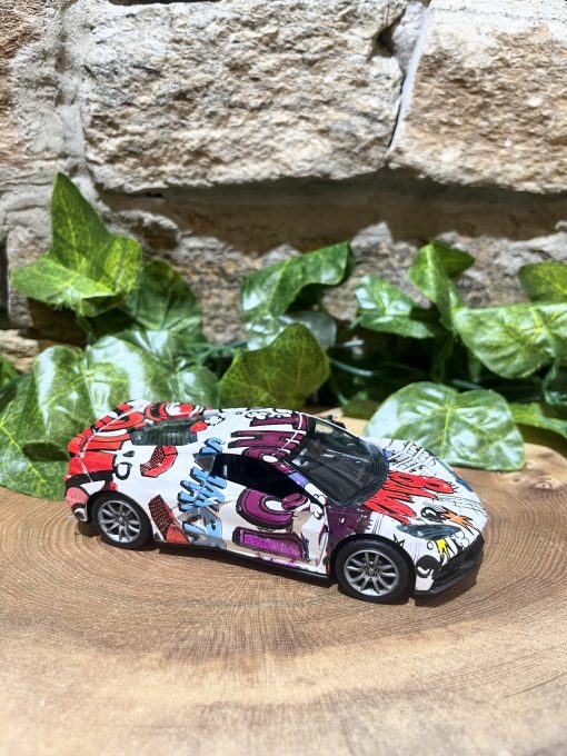 Graffiti Friction Car White