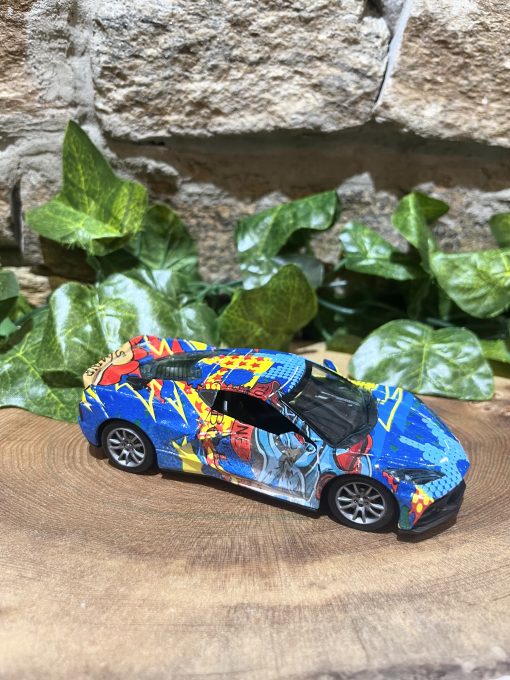Graffiti Friction Car Blue