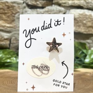 Gold Star Pin Badge