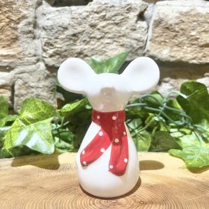 Ceramic White Mouse Spotted Scarf
