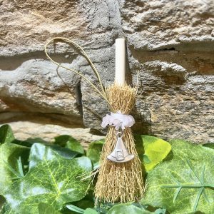 Magic Broomstick Rose Quartz Witchy Hat
