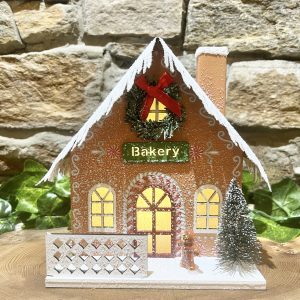 Light Up Gingerbread Bakery House