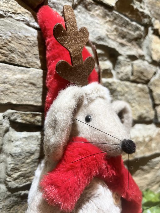 Cosy Festive Mouse Reindeer Antlers - Image 2