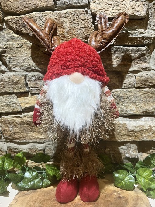 Fluffy Standing Gonk Reindeer Antlers