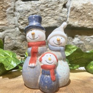 Ceramic Snowman Family