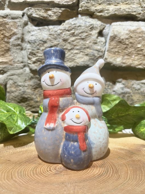 Ceramic Snowman Family