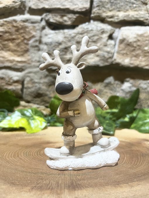 Skating Reindeer Ornament Snowboard