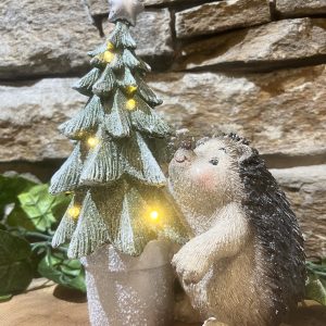Frosted Hedgehog Light Up Tree