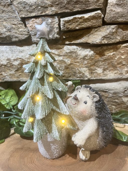 Frosted Hedgehog Light Up Tree - Image 2