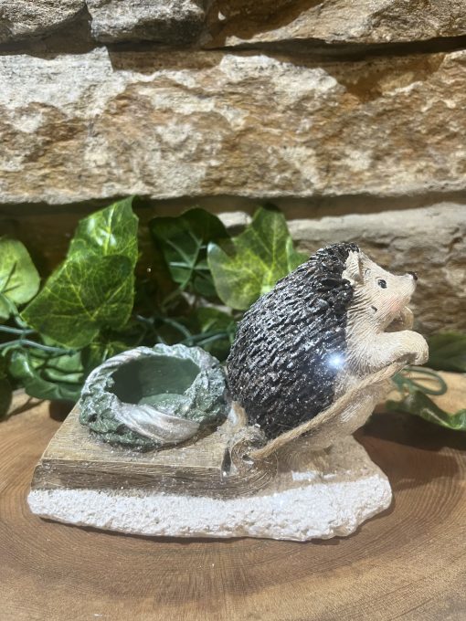 Frosted Hedgehog T.Light Holder - Image 2