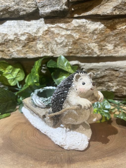 Frosted Hedgehog T.Light Holder