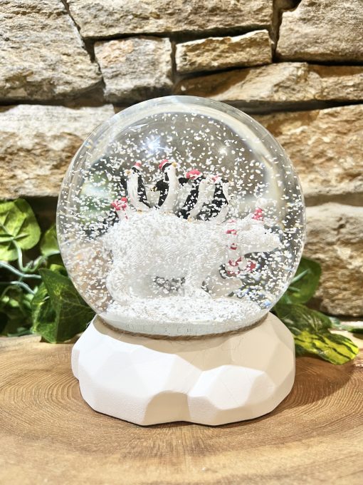 Polar Bear & Penguins Snowglobe Large