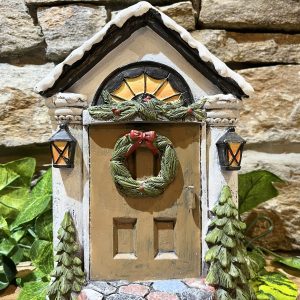 Festive White Fairy Door Large