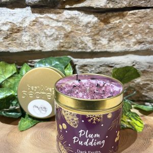 Festive Sparkling Plum Pudding Candle