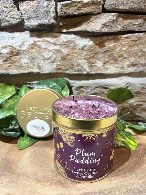 Festive Sparkling Plum Pudding Candle