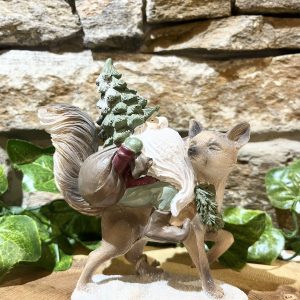 Santa and Fox Ornament