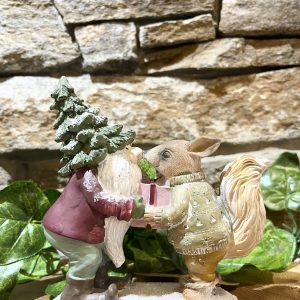 Santa and Squirrel Kiss Ornament