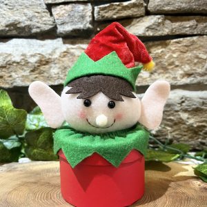 Plushy Elf Gift Box Red