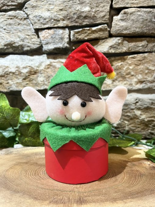 Plushy Elf Gift Box Red