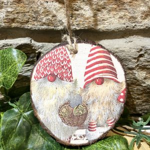 Hand Made Log Slice Hanger Gonks
