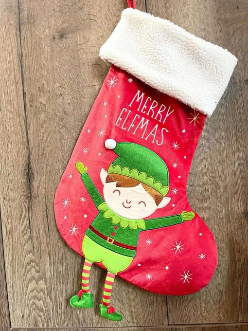 Elf Christmas Stocking Large