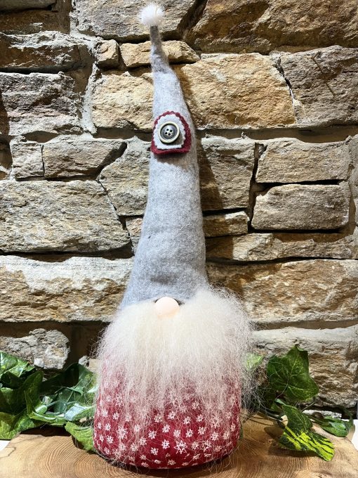 Handmade Festive Gonk Red & Grey