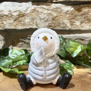 Festive Bird Ornament Silver Coat