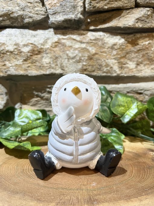 Festive Bird Ornament Silver Coat