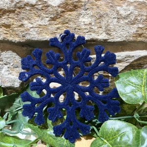 Velvet Snowflake Hanger Blue