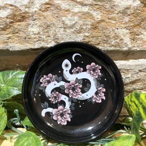 Rose Serpent Snake Trinket Dish