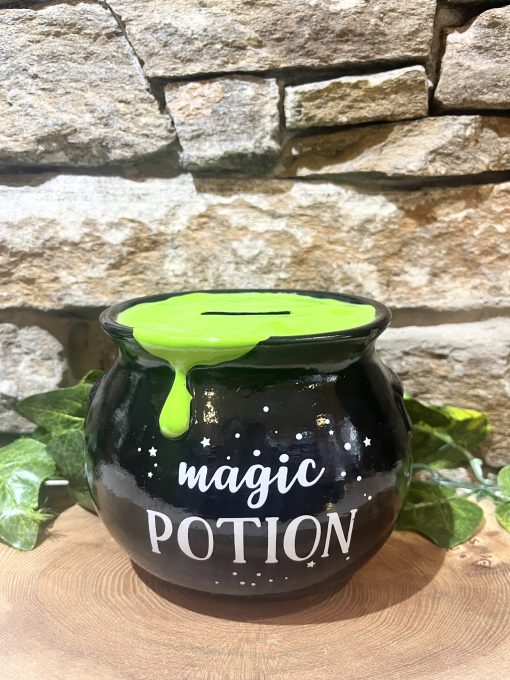 Magic Potion Cauldron Money Bank Green