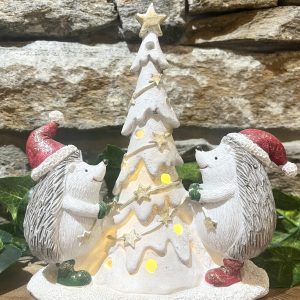 Light Up Santa Hedgehogs Tree